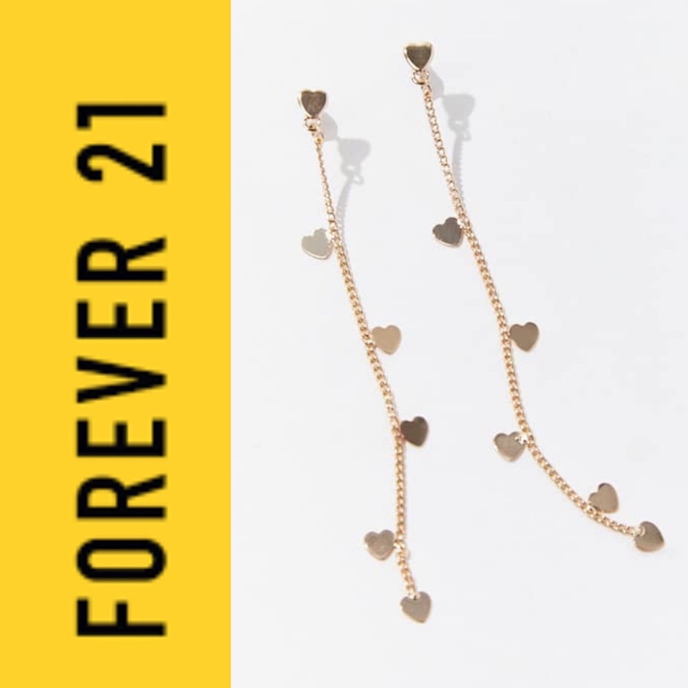 Forever 21 heart earrings